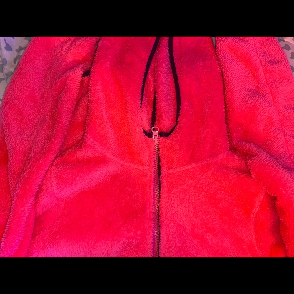 Hot Pink Plush Zipup